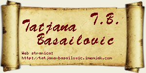 Tatjana Basailović vizit kartica